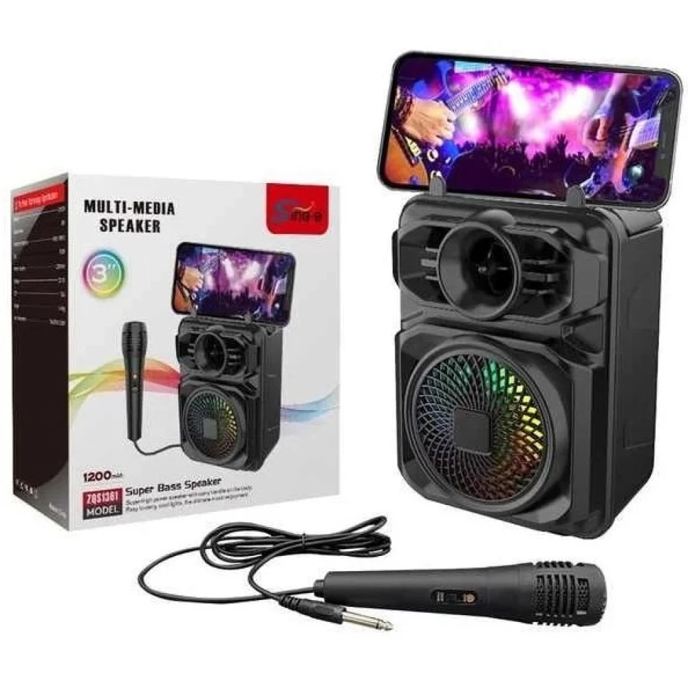 Haut Parleur Sans Fil ZQS 1367 Rechargable Avec Microphone