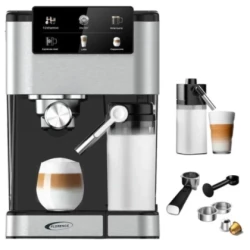 Machine à Café 5EN1 Expresso FLORENCE HK-430 1350W - Chrome