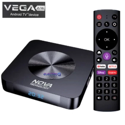 Tv Box Vega Android 12, ALLWINNER H618, avec télécommande vocale BT 